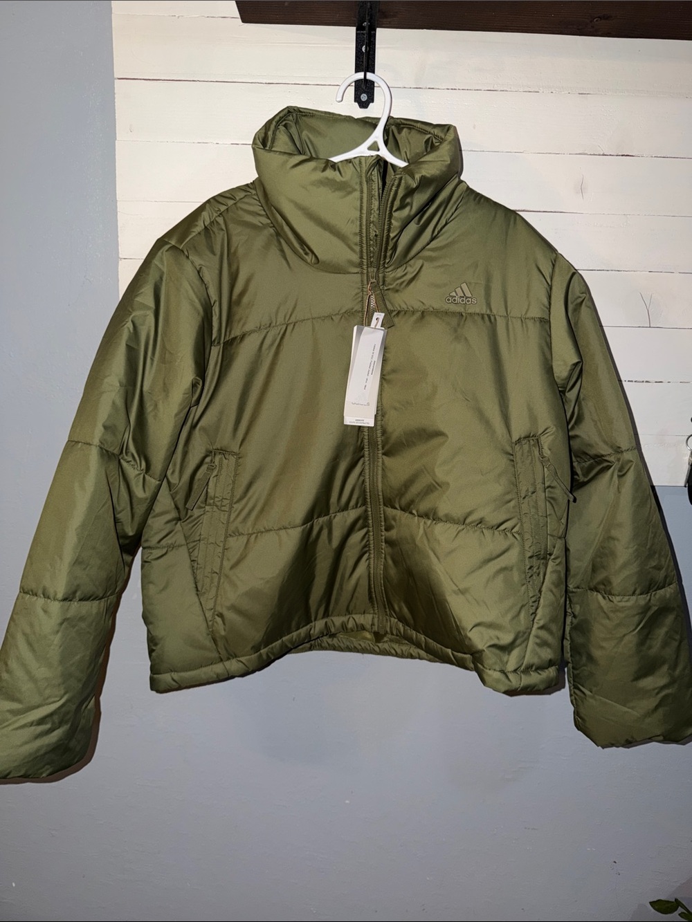 adidas Olive Green Puffer Jacket